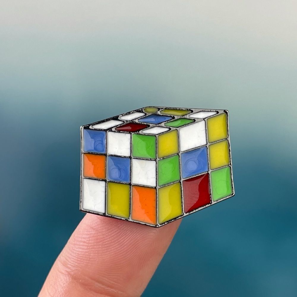 Rubiks Cube Enamel Pin/ Brooch Lapel